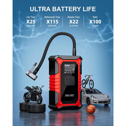 portable jump starter & inflator